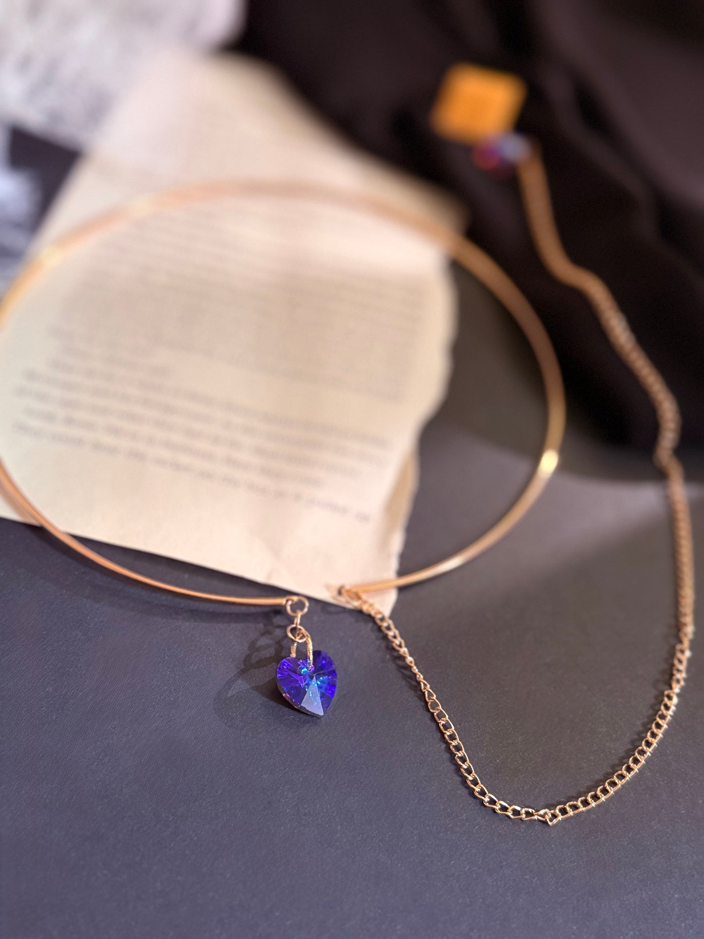 Blue Reply — Choker & Earring Chain