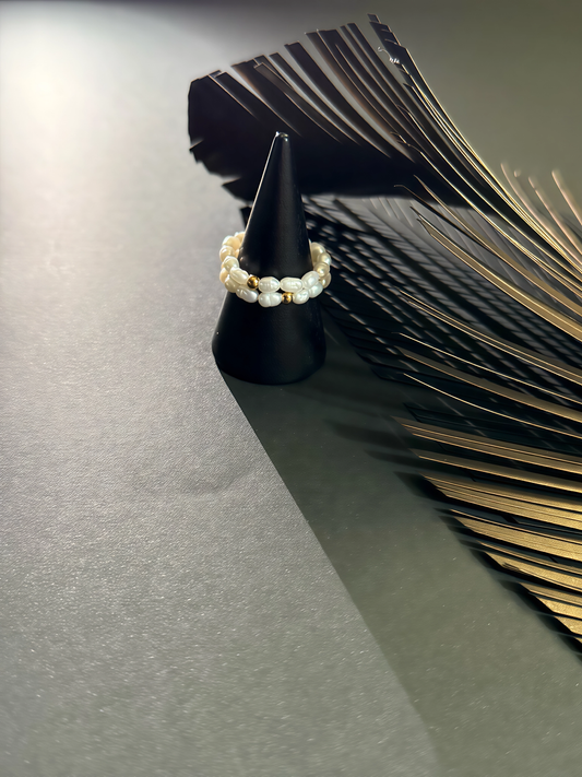 Pearl Duet Ring Set (2-in-1)